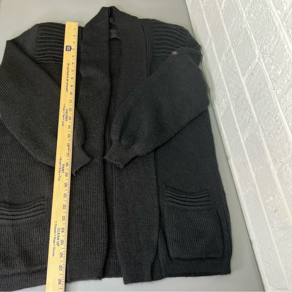 BABY ALPACA BLACK - WOMENS XL-2XL LONG SLEEVE OPEN FRONT POCKETS CARDIGAN - Picture 8 of 13